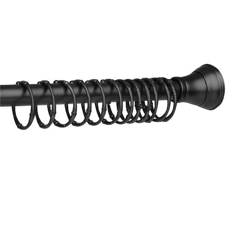 Utopia Alley Utopia Alley HK4BK Victoria Never Rust Rustproof Zinc Shower Curtain Rings for Bathroom Shower Rods Curtains; Black - Set of 12 HK4BK